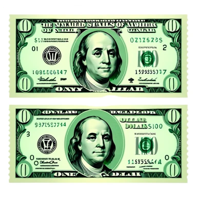 US dollar bill currency note sticker