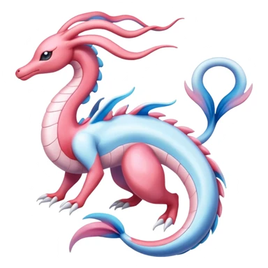 Milotic-Sylveon-Dragonair-Fakémon-hybrid-creature (full body)  sticker