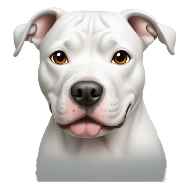 Pitbull mostly white with grey around eyes sticker
