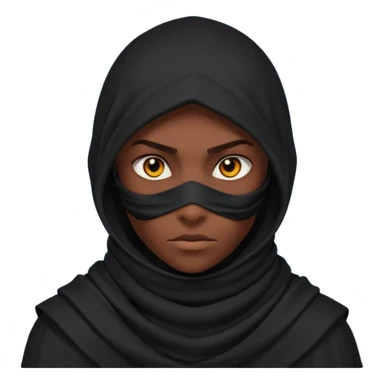 desert assassin portrait, head and shoulders only, dark hood, face scarf, mysterious glowing eyes, stealth vibe, 3D cartoon, mobile game icon style, clean background, no text, no watermark
 sticker