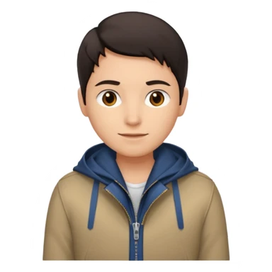 Jacket half-unzipped sticker