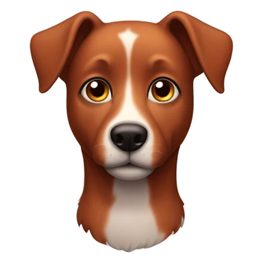 Red healer dog with big brown eyes and eyelashes  sticker