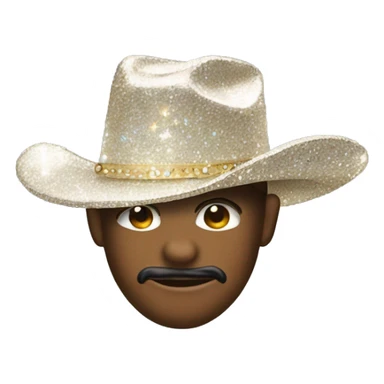 Sparkly cowboy hat sticker