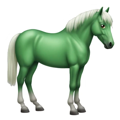 a green horse with 7 legs  sticker