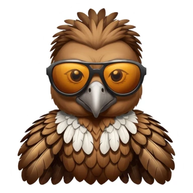 vulture wearing reflective sunglasses sticker
