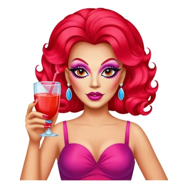Drag queen with koolaid sticker