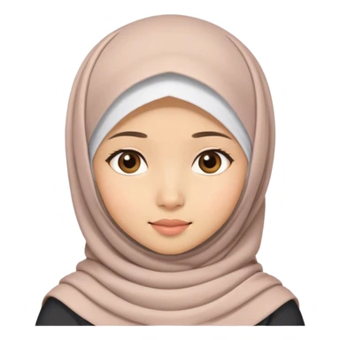 cute asian girl with hijab sticker