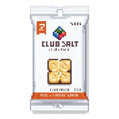 Club Social salt cracker pack sticker