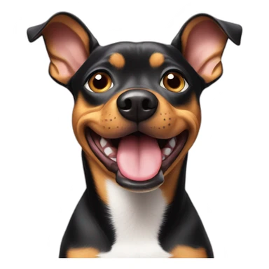 German mini pitscher funny face sticker