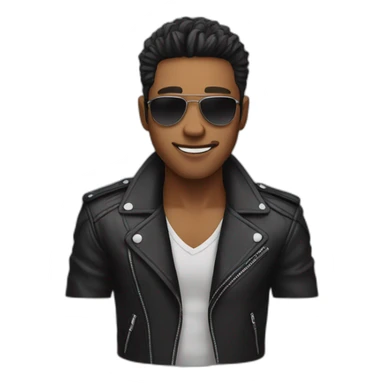 cool guy in leather jacket sticker