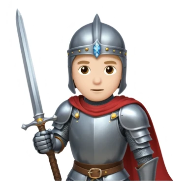  a knight wielding magic sword sticker