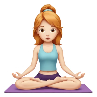 Strawberry blonde girl doing yoga sticker