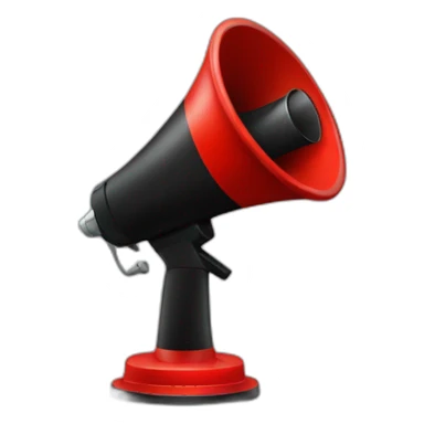 red-black megaphone sticker