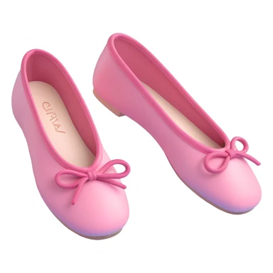 pink ballet shoes with 3D effect sticker