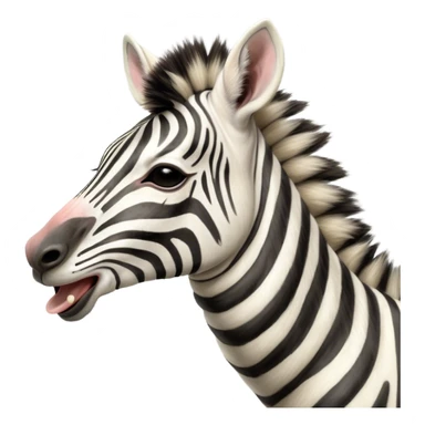 Cinematic Cute Yawning Zebra Portrait Emoji, Head tilted slightly with a dramatic, wide-open yawn, showcasing a soft, downy striped fur with gently drooping ears, a long, elegant equine snout, and round eyes barely open in drowsy contentment, Simplified yet irresistibly adorable features, highly detailed, glowing with a soft, cozy glow, high shine, relaxed yet expressive, stylized with a touch of savannah charm, bright and endearing, soft glowing outline, capturing the essence of a sleepy yet affectionate zebra that feels like it could stretch out of the screen and curl up for a nap! sticker