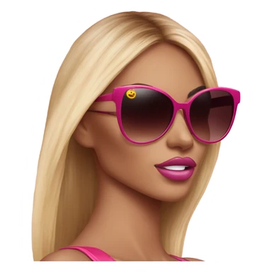 Photo of Victoria secret model posing with sunglasses  sticker