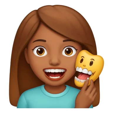 Girl sucking teeth  sticker