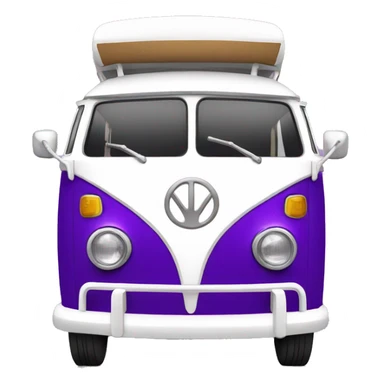 California campervan purple white sticker
