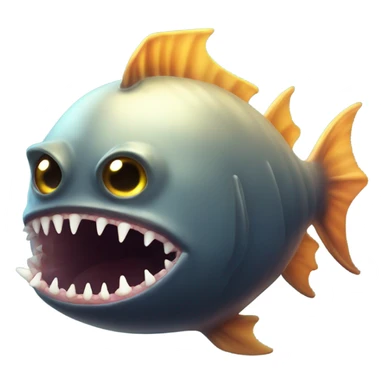 Anglerfish with glowing lure, sharp teeth, and big eyes. sticker