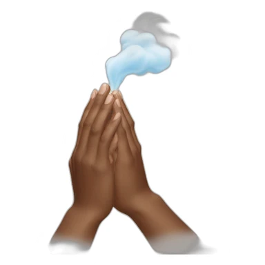 prayer hands with vapor rub sticker