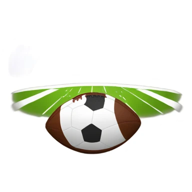 Football with rainbow sticker