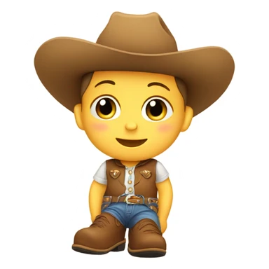 Baby wearing cowboy boots  sticker