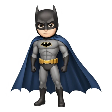 Batman superhero with cape and cowl, dark knight detective pose sticker