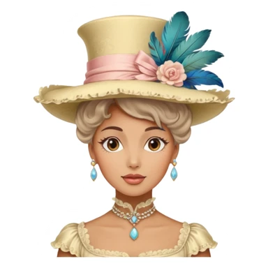 Vintage rococo (hat only) sticker