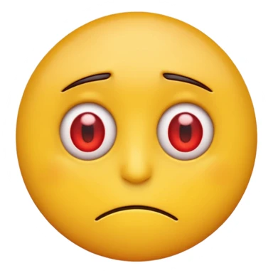 tired emoji with red veiny eyes sticker
