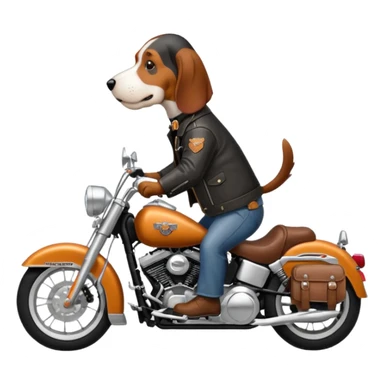 bassett hound on harley davidson sticker