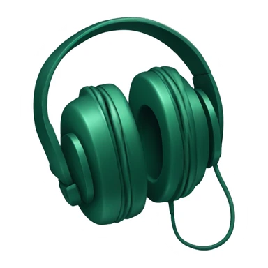 Dark green headphones sticker