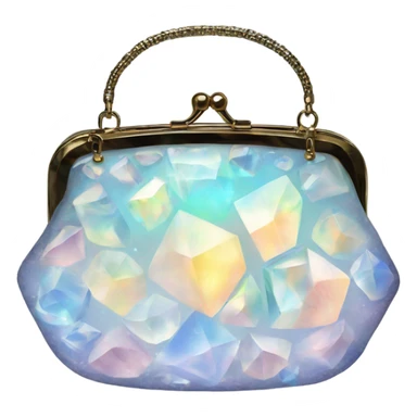 opal Crystal gemstone covered purse sticker