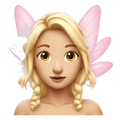 Pink blonde fairy with beautiful wings sticker