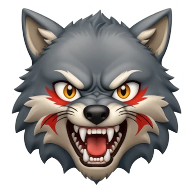 Tráeme una imagen de un lobo enojado sticker