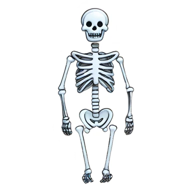 skeleton made out of wire sticker