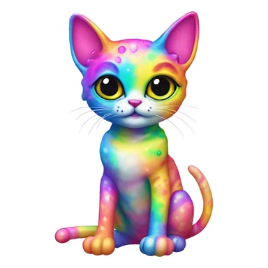 Lisa frank alien cat with antennas ￼ sticker