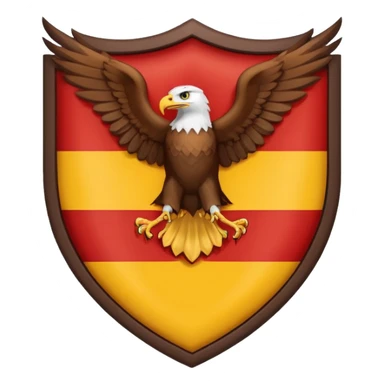 Bandera de españa tricolor actual con un águila marrón en el atrás del escudo de la bandera de españa sticker