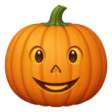 Pumpkin with blush nd cute face sticker