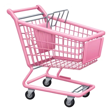 Pale pink empty shopping cart sticker
