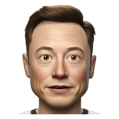 photorealistic elon musk 4k unreal engine sticker