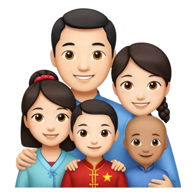 a chinese family sticker