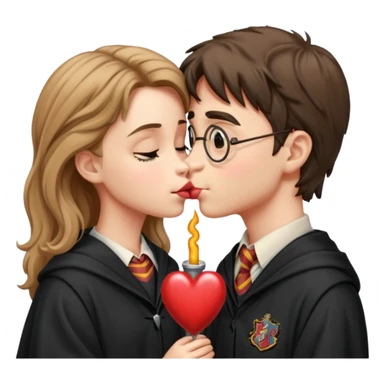 Harry Potter kissing hermione sticker