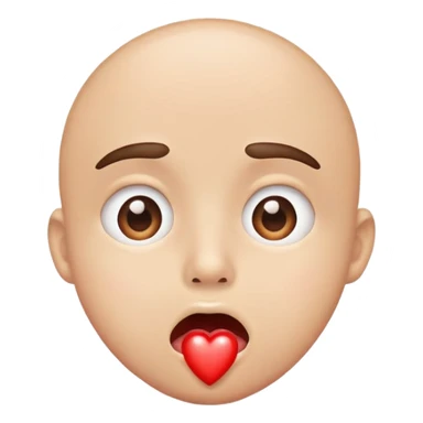 big heart eyes and mouth drooling  sticker