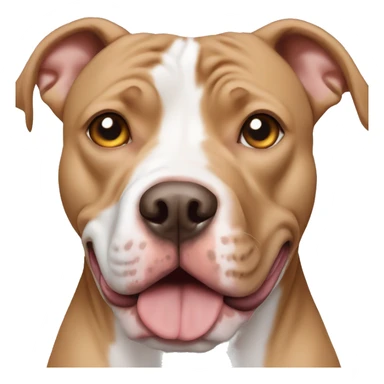 light brown pitbull with heterochromia sticker
