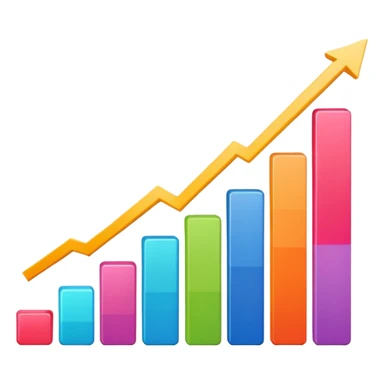 grafico de barras ascenndente y descendente sticker