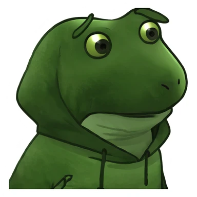 Dog wearing a hoodie  sticker