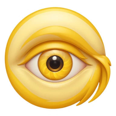 Thin Yellow swirl around an eye  sticker