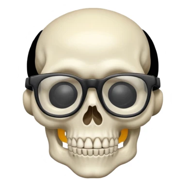 Skeleton with glasses sticker