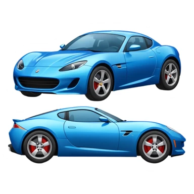 Blue sports car  sticker