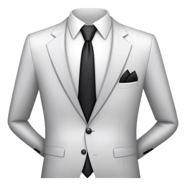 black and white suit and tie square sticker